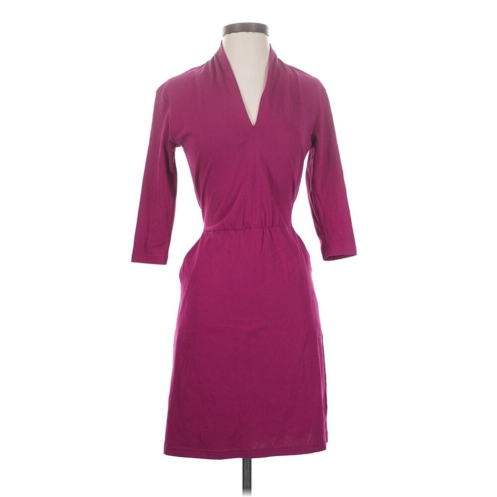 Patagonia Vitaliti Travel Dress Magenta Pink 3/4 Sleeve XS
